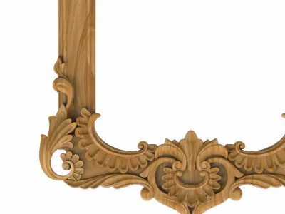 Carved picture frame STL 3D model