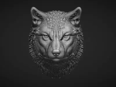 Wolf Head 3D print model