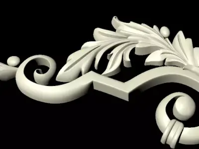 Central decor ornament for furniture 3D model 308