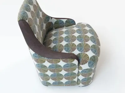 Detail Luxury Bed Room Chair V2 3D model