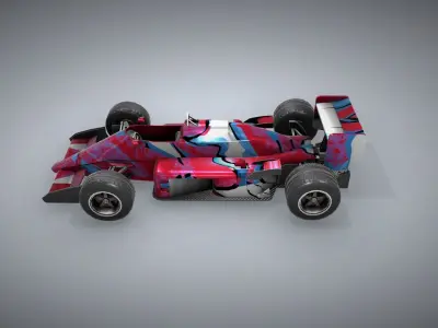 F1 Racing Car Model 2 Low-poly 3D model