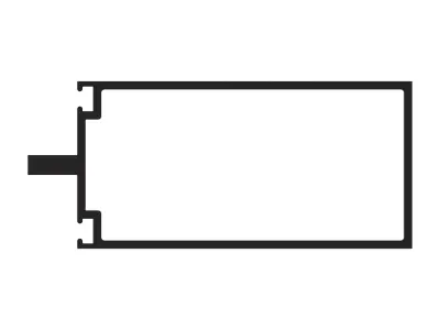 Extruded Aluminium Profile Enclosures Set for Curtain Wall Low-poly 3D model