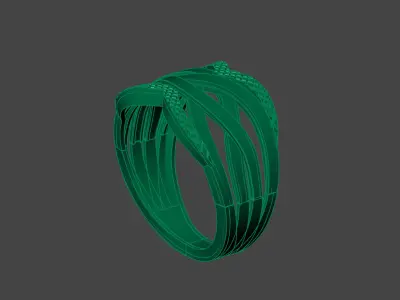 Plain Ring Women Ready STL 3DM Models Womens Rings 3D models 3D print model 44