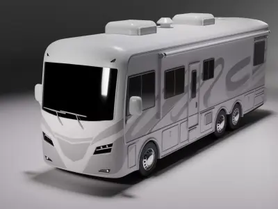 Nomad Luxury RV Explorer Car Low-poly 3D model