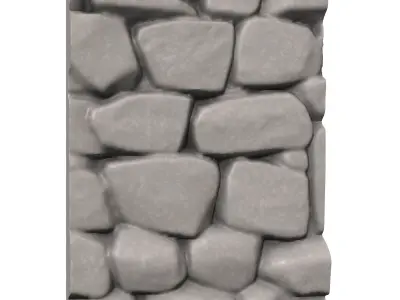 High Erosion Stone Wall Module 3D print model