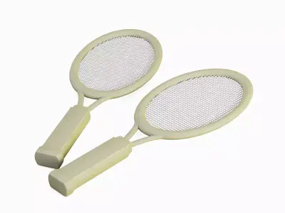 Tennis Racket 07 Low-poly 3D model