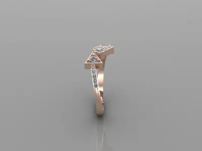 Solitaire Ring Version 1 SR45 3D model