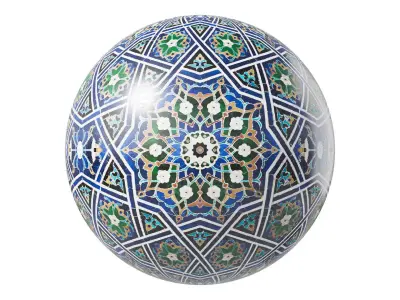  Islamic ornament Uzbek Ceramic mosaic 3D model