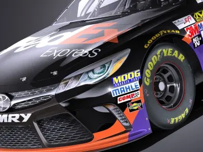 Nascar Toyota Camry FedEx Denny Hamlin 2017 VRAY 3D model