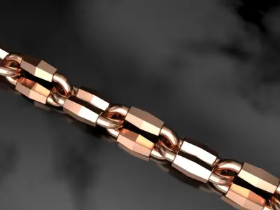 Tiffany chain link faceted 3D print model