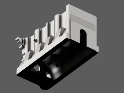 SR20DET Cast Iron Block  Low-poly 3D model