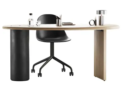 419 office furniture 23 workplace 08 Audo menu Eclipse Desk 02 3D model