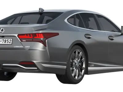 Lexus LS500h Hybrid 2022 3D model