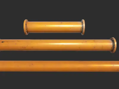 Rusty Pipes PBR Low-poly 3D model