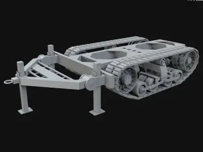 Trailer Track-clay version 3D model