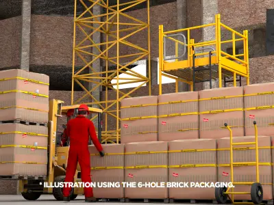 Brick Stack - 6 Holes 3D model