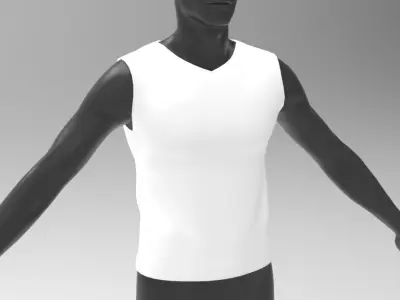 3d shirt sleeveless 3D model