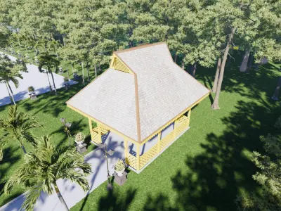 Paseban Hall of the Sambas Sultanate Palace 3D model