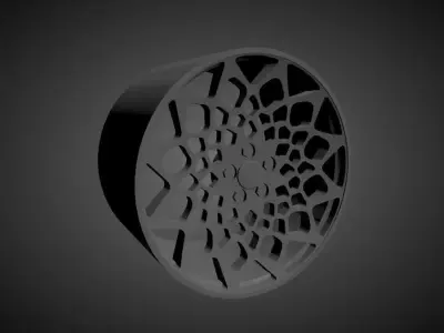 Radi8 R8B12 scalable and Printable rim 3D print model