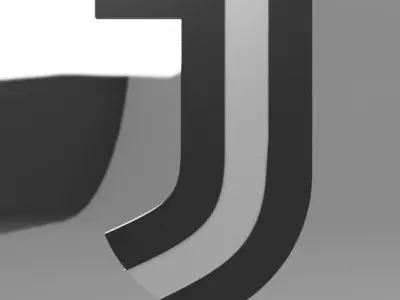 Juventus foot ball club logo 3D model