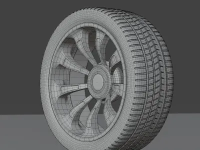 RIM AND TIRE premium Finished 3D model