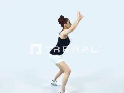 Yearn 11K Volleyball Overhead Sports Woman Low-poly 3D model