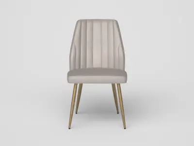 Leilani dining chair velvet pale grey Low-poly 3D model