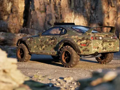 Toyota Supra MK 4 Camo 3D model