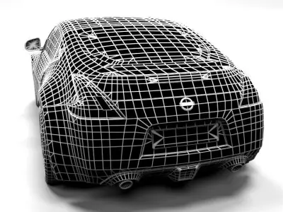 NISSAN 370Z COUPE LOWPOLY Low-poly 3D model