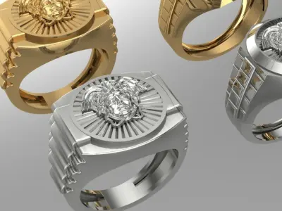 Medusa and rolex rings 3D print model