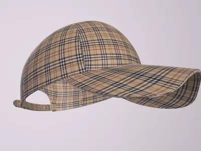 BURBERRY BASEBALL CAP PBR Low-poly 3D model