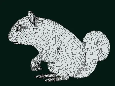 Eurasian Red Squirrel 3D model