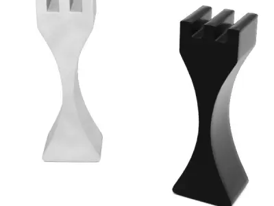 Columbian Aluminium Chess set 3D model