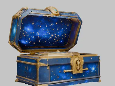 Space Fantasy Music Box Vintage Antique Art DEcoration Low-poly 3D model