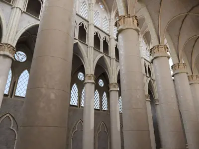 Gothic Cathedral Interior  High Detail 3D Model 3D model