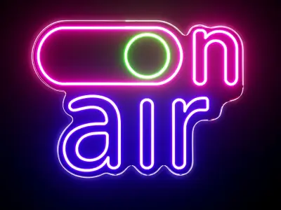 On Air Neon Sign 3D model