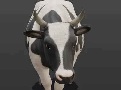 Cow Animated 3d Model Low-poly 3D model