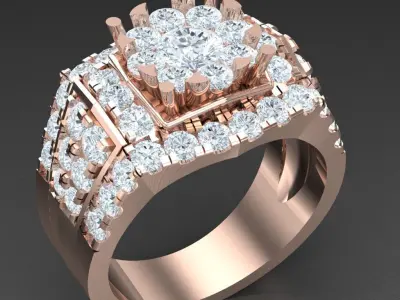 Luxury Men Rings Designs 5MR004 3D print model