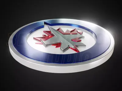 Winnipeg Jets logo - Cinematic - 3D print 3D model
