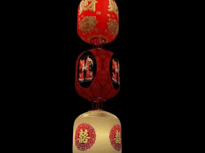 Chinese Red Lantern 3D model