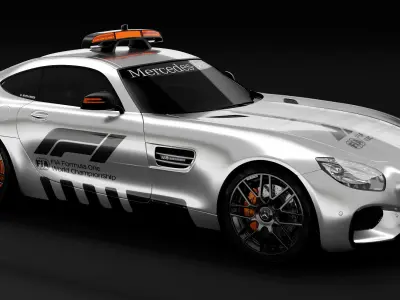 Mercedes-Benz AMG GTS safety car 3D model