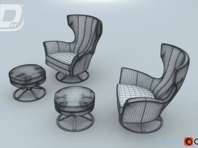 Ibera lazy chair 3D model
