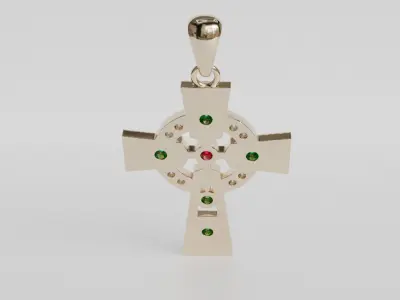 pendant cross with links 3D print model