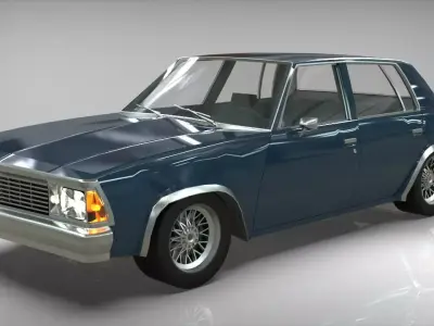 Chevrolet Malibu 1981 lowpoly  Low-poly 3D model