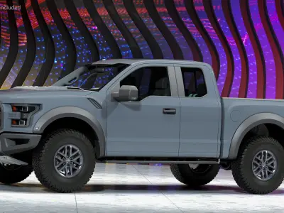 Pickup Truck Grey 3D model