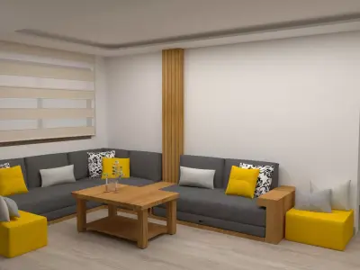 Sofa 3D modeling and rendering 3D print model