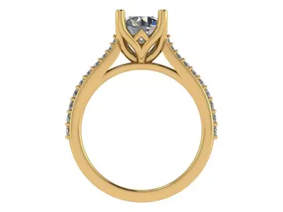 marquise head design head solitaire  3D print model