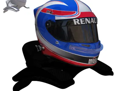 Palmer Helmet 2016 Low-poly 3D model