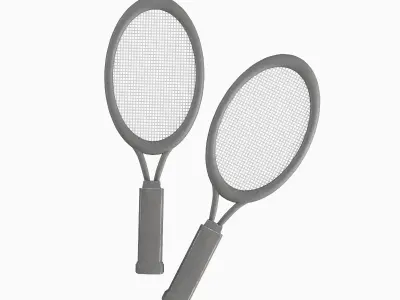 Tennis Racket 02 Low-poly 3D model