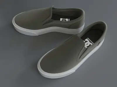 Womens cloth shoes slippers 3D model